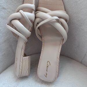 Cream Strappy Sandals